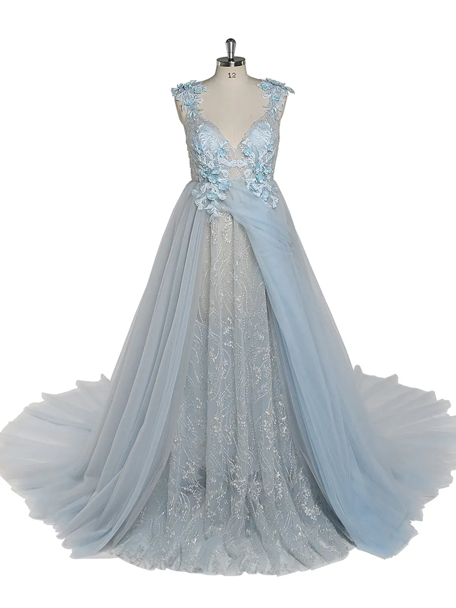 Elegant Lace FlowerBeading Evening Gown Maternity Dress for Photoshoot Lace Up Back Pregnancy Photography Robe Baby Shower Dress