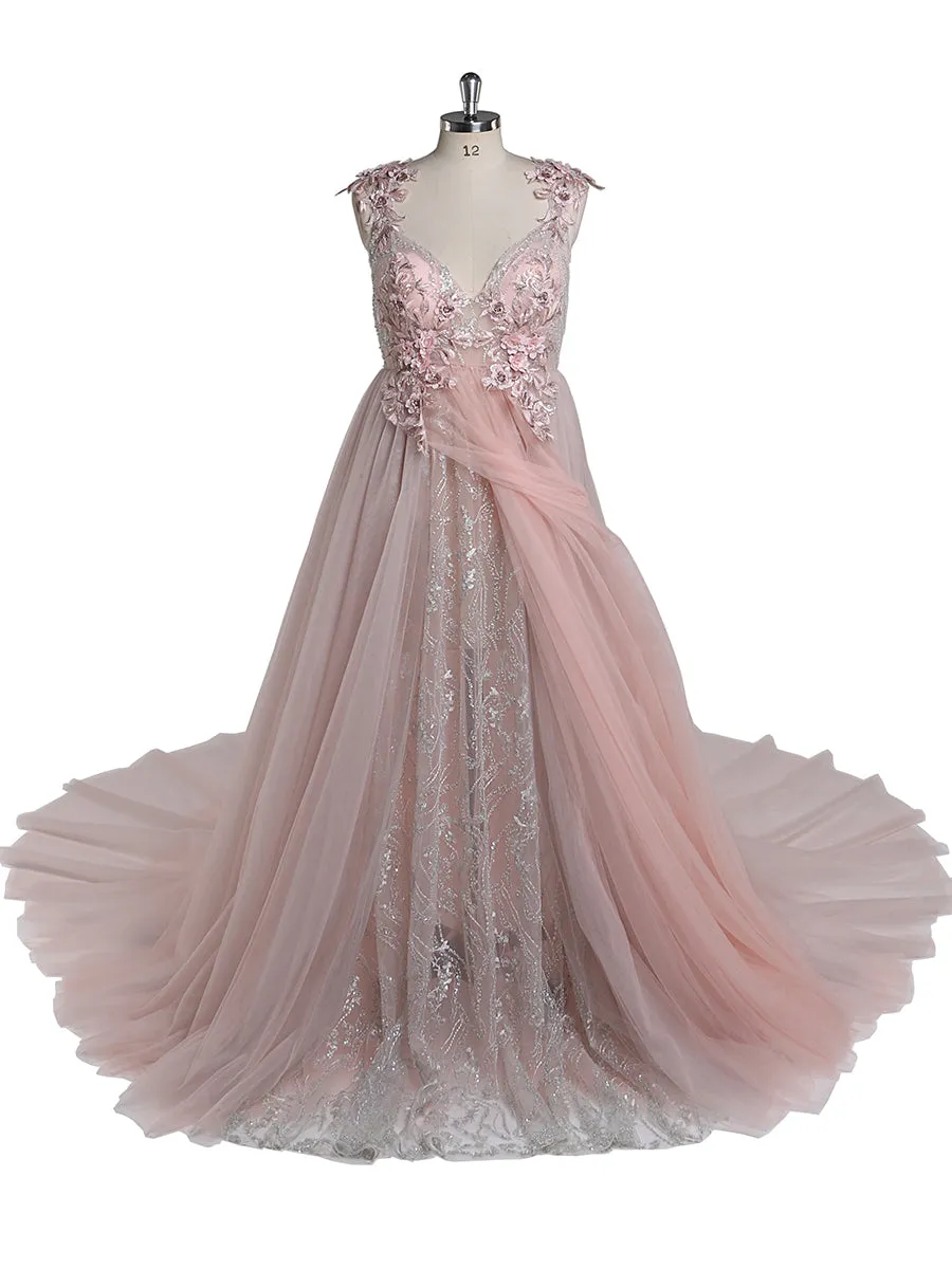 Elegant Lace FlowerBeading Evening Gown Maternity Dress for Photoshoot Lace Up Back Pregnancy Photography Robe Baby Shower Dress