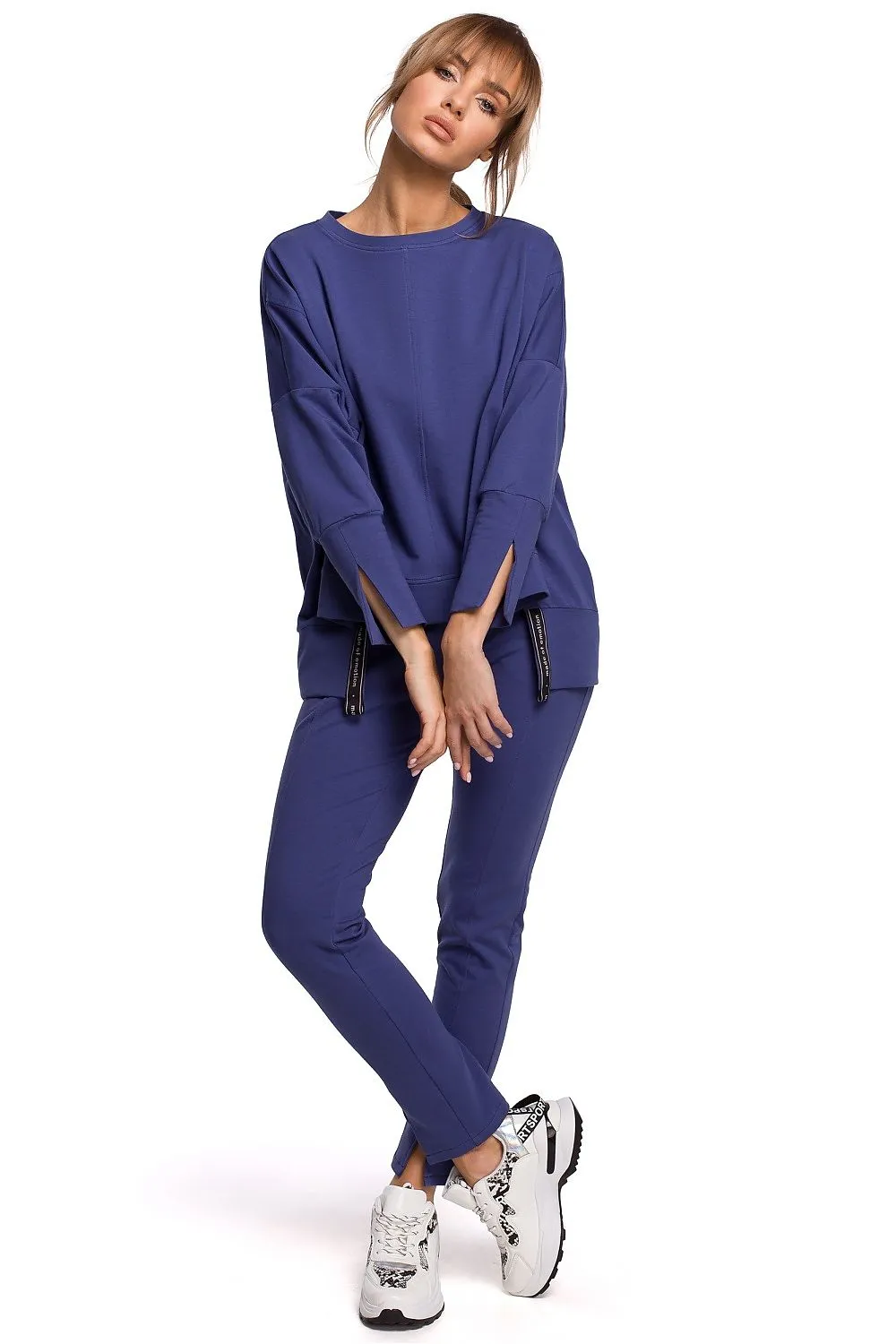 Elegant Side-Slit Sweatshirt