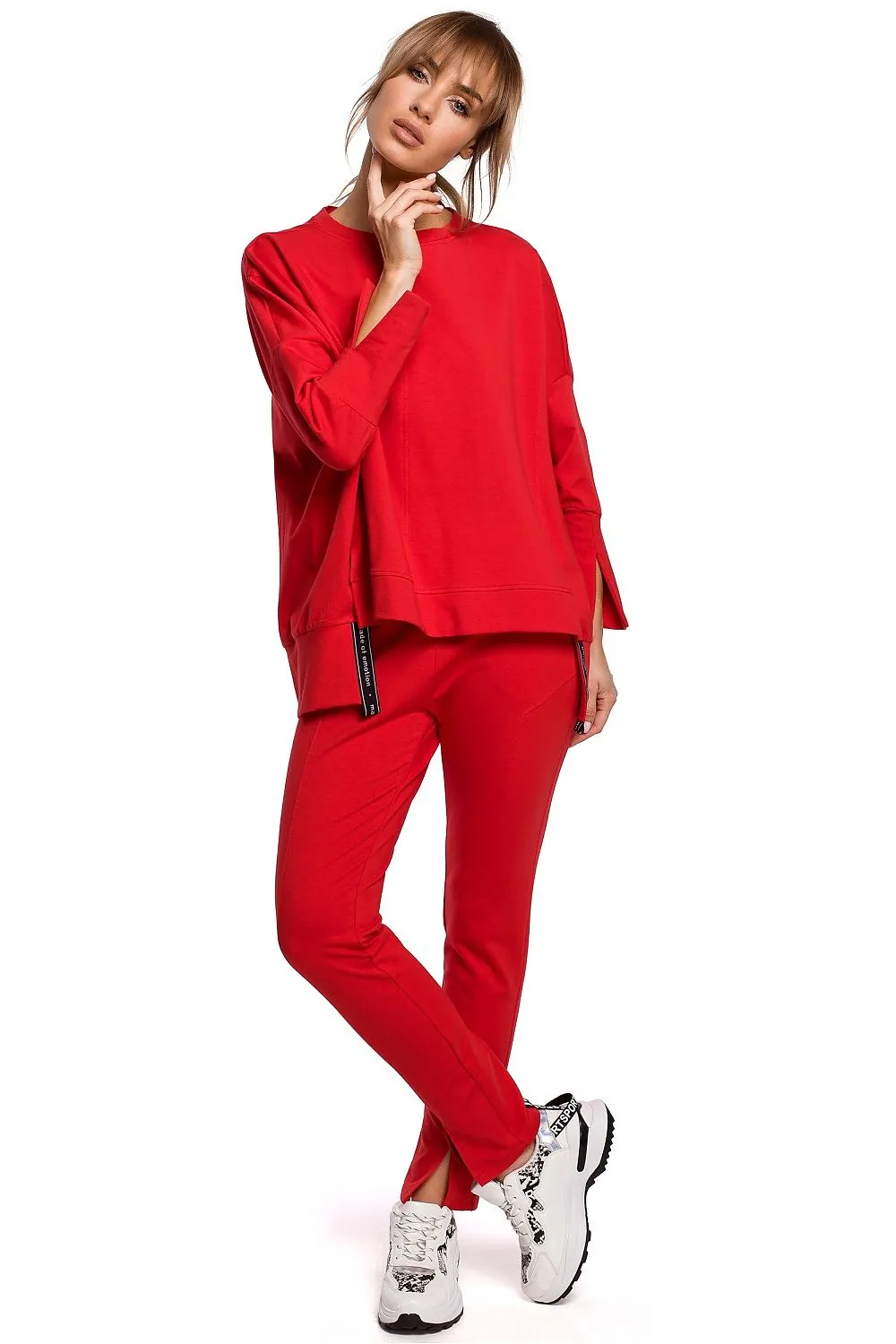 Elegant Side-Slit Sweatshirt