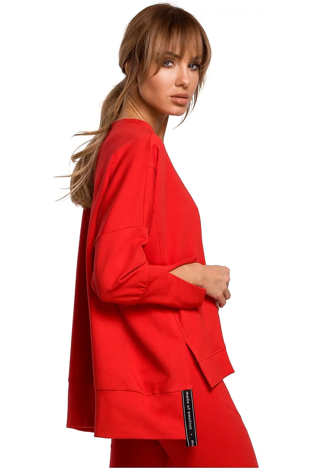 Elegant Side-Slit Sweatshirt