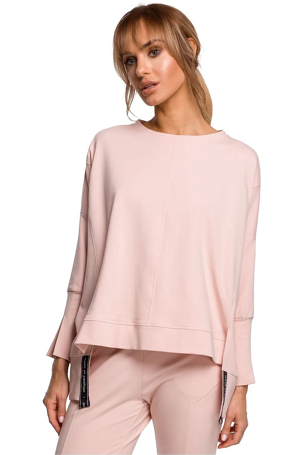 Elegant Side-Slit Sweatshirt