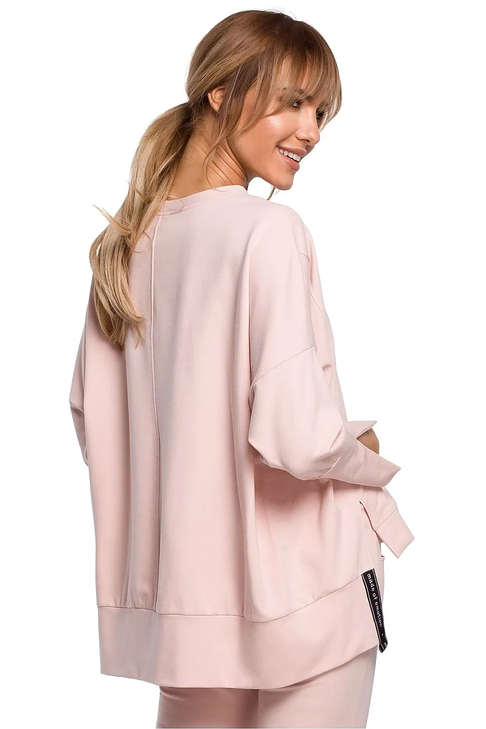 Elegant Side-Slit Sweatshirt