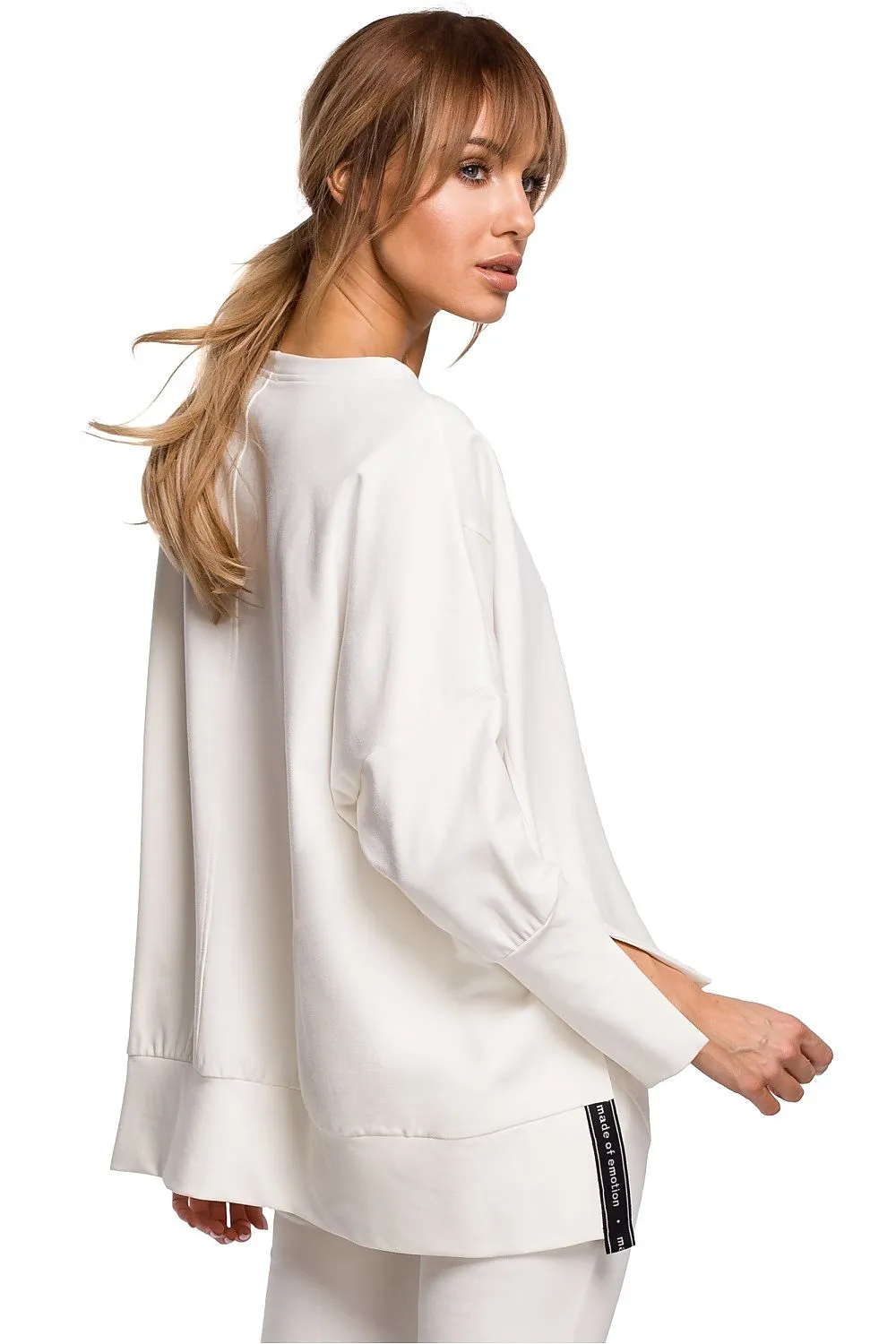 Elegant Side-Slit Sweatshirt