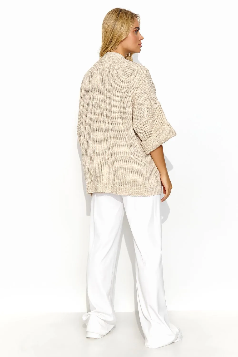 Elegant Wide-Sleeve Cardigan