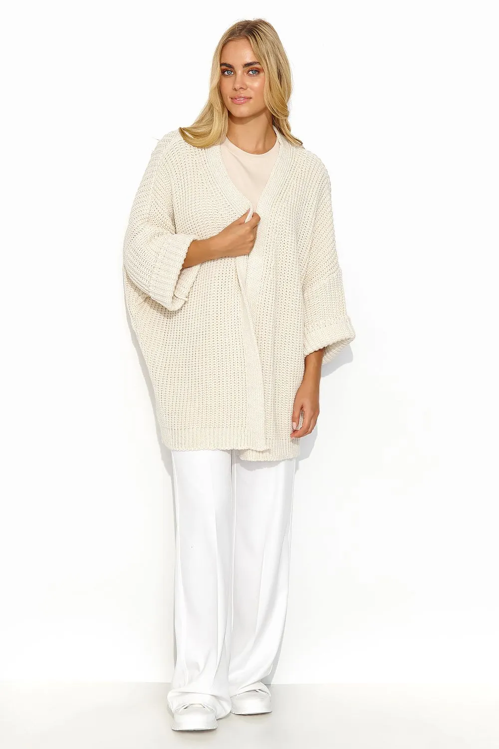 Elegant Wide-Sleeve Cardigan