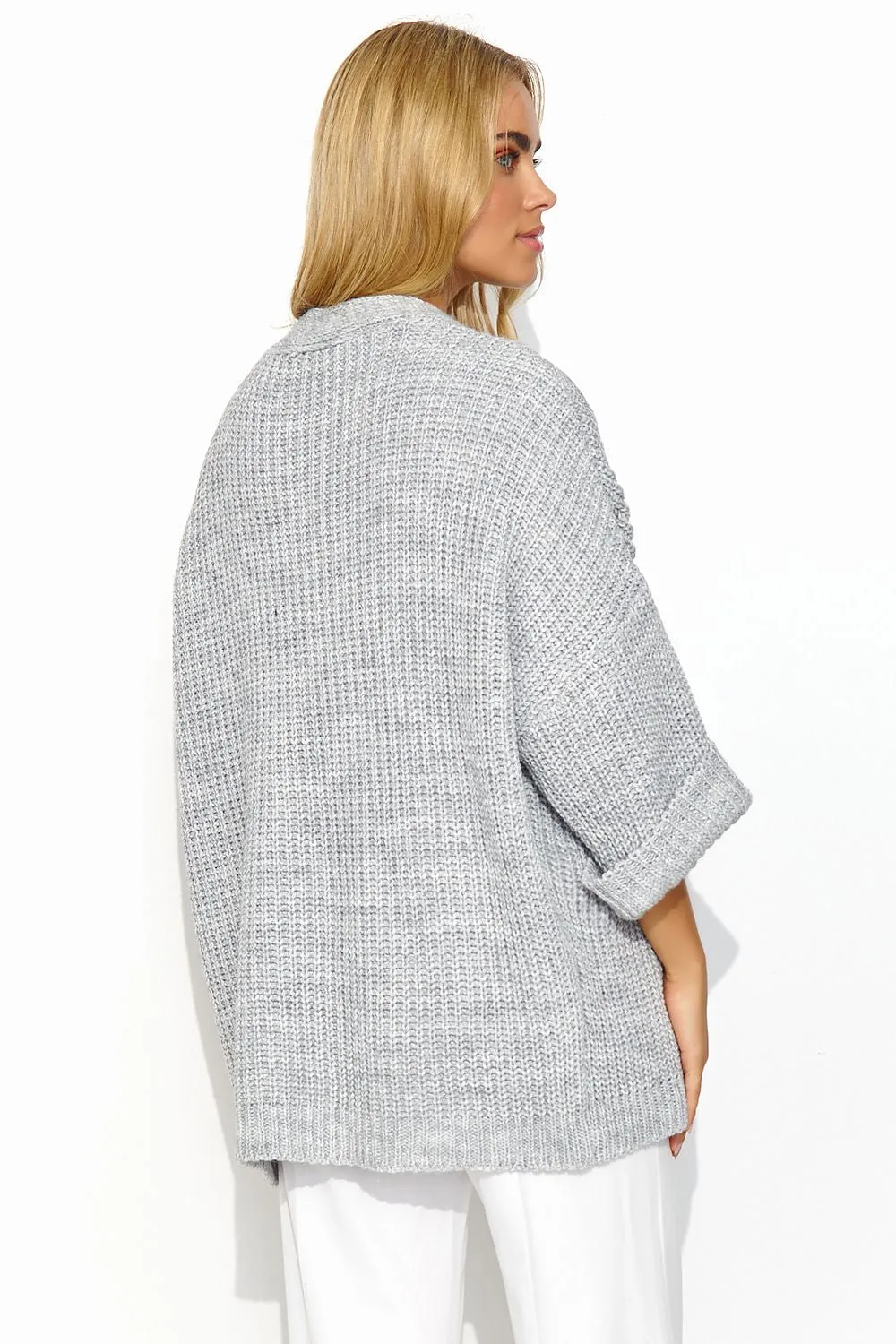 Elegant Wide-Sleeve Cardigan