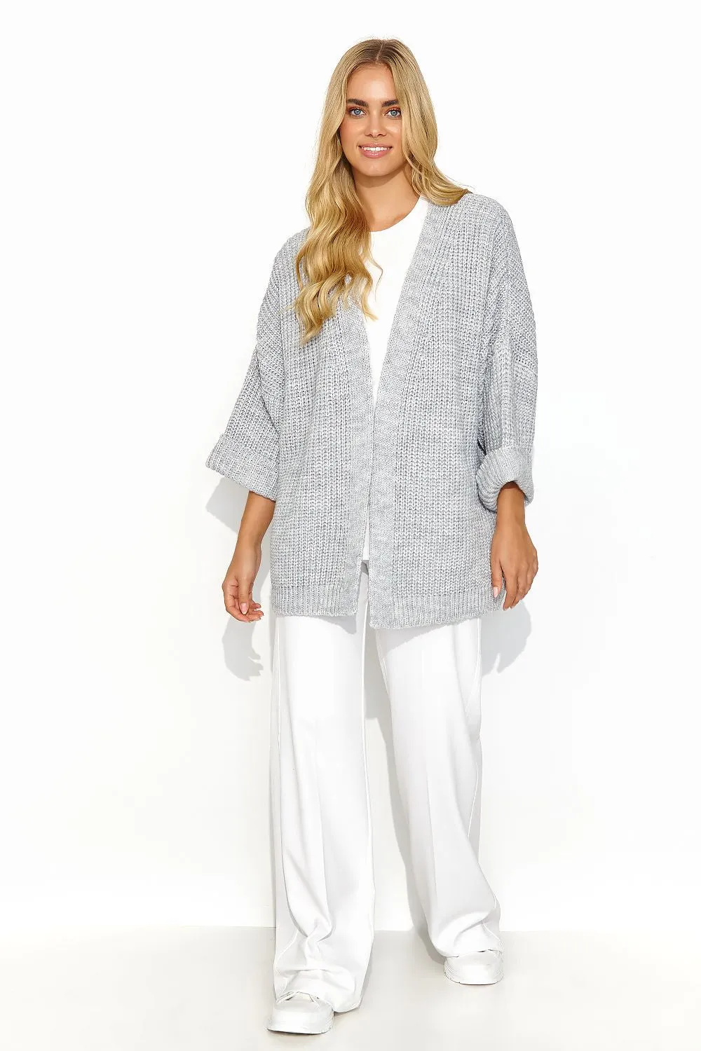 Elegant Wide-Sleeve Cardigan