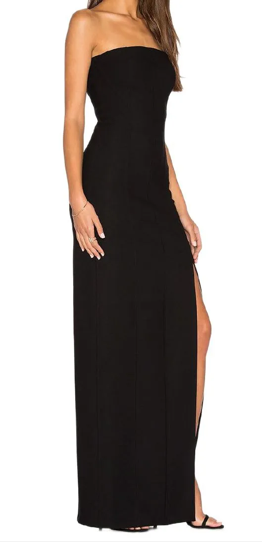 ELIZABETH AND JAMES Women's Black Carly Maxi Pencil Dress #316G022 12 NWT
