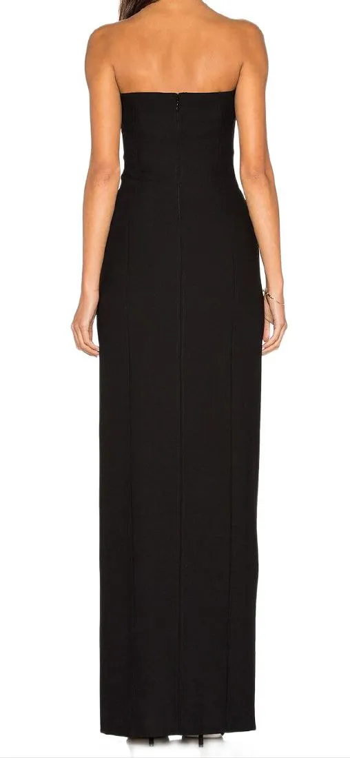 ELIZABETH AND JAMES Women's Black Carly Maxi Pencil Dress #316G022 12 NWT