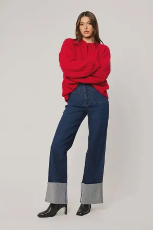 Elodie Cardigan in Crimson