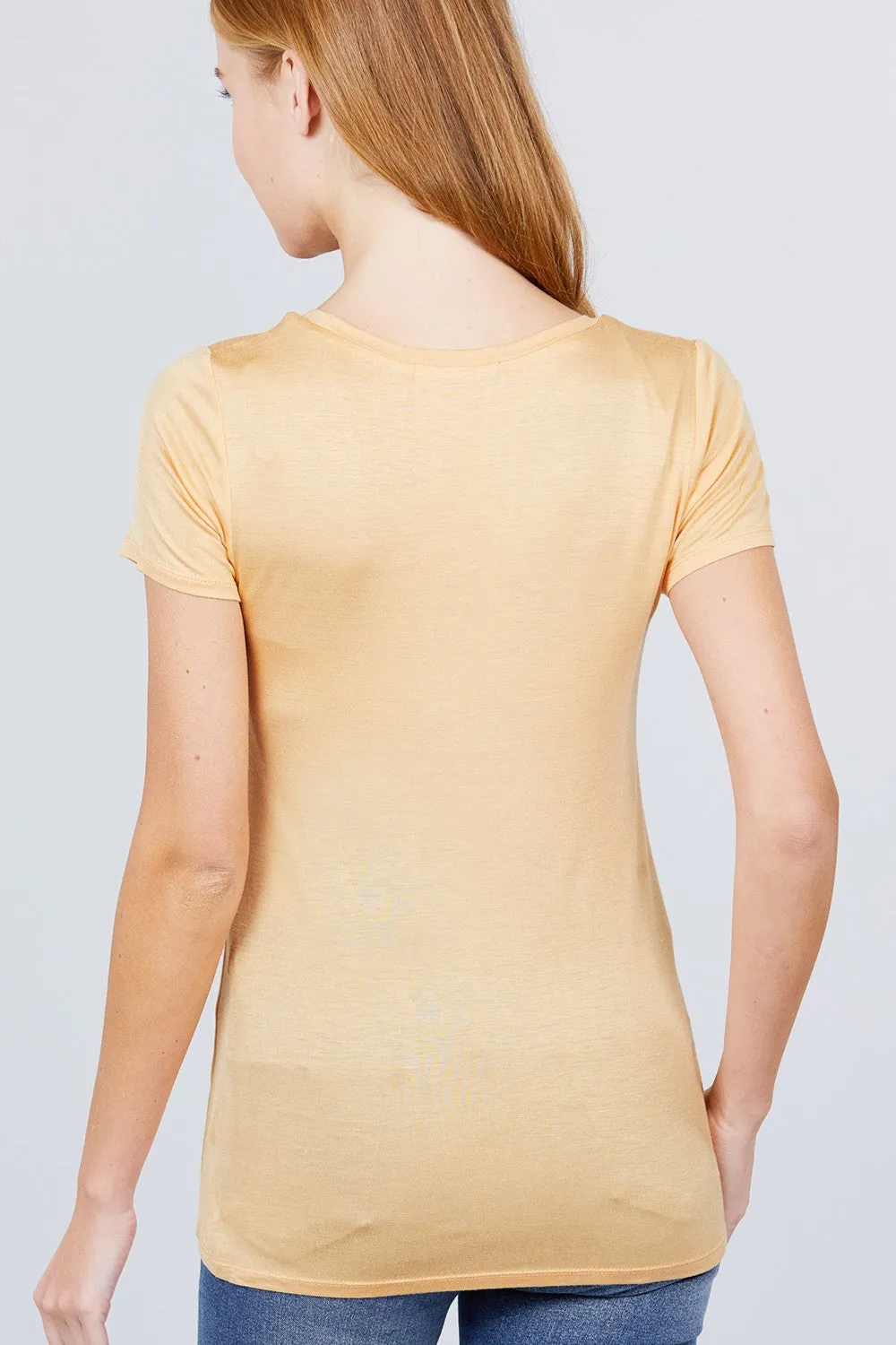 Essential Crew Neck Polyester Knit T-shirt