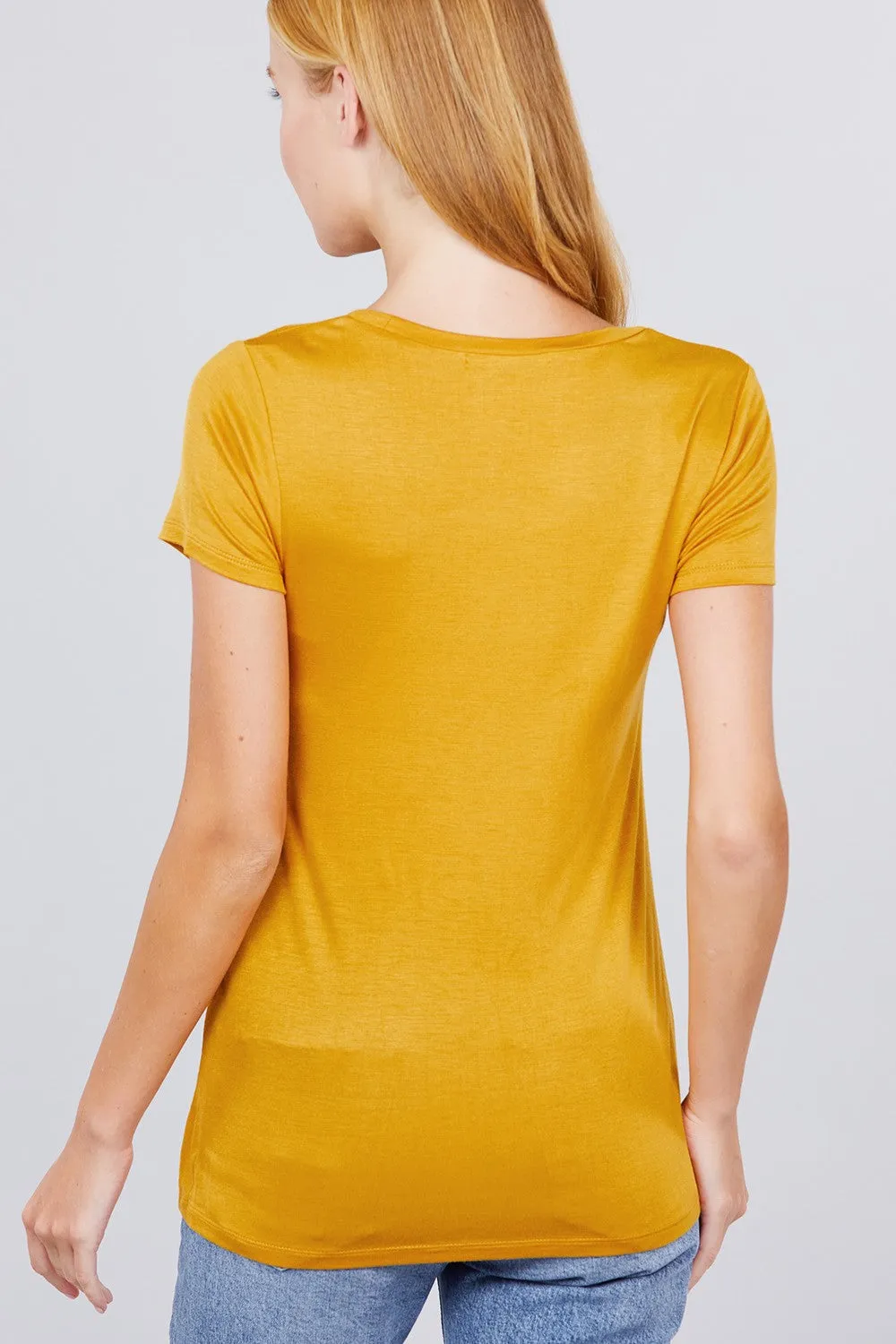 Essential Crew Neck Polyester Knit T-shirt