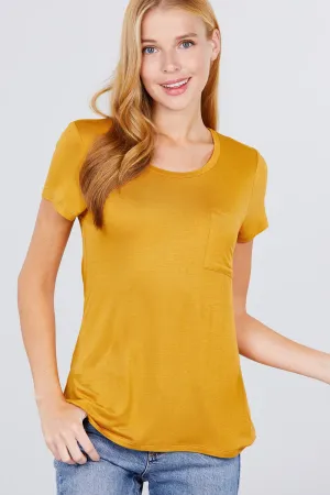 Essential Crew Neck Polyester Knit T-shirt