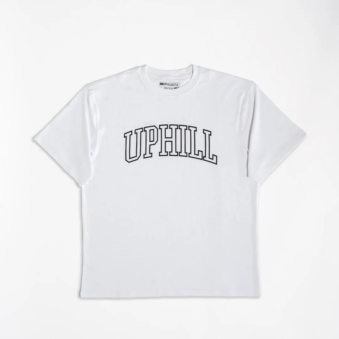 Essential UPHILL Oversized Tee - Bright White