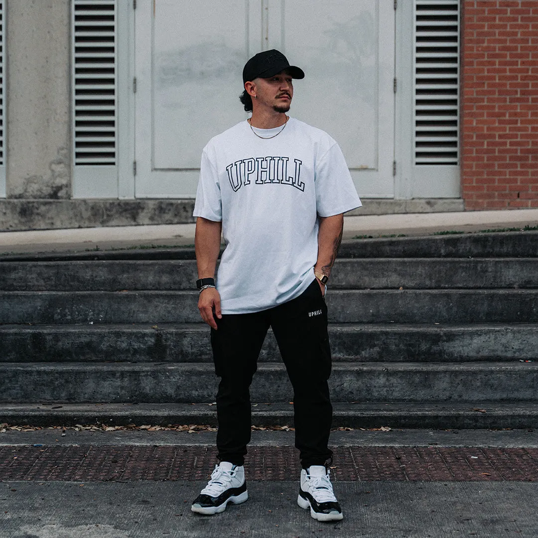 Essential UPHILL Oversized Tee - Bright White