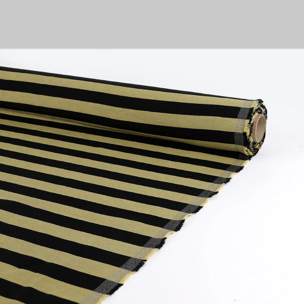 Even Stripe Linen / Viscose - Bamboo Shoot
