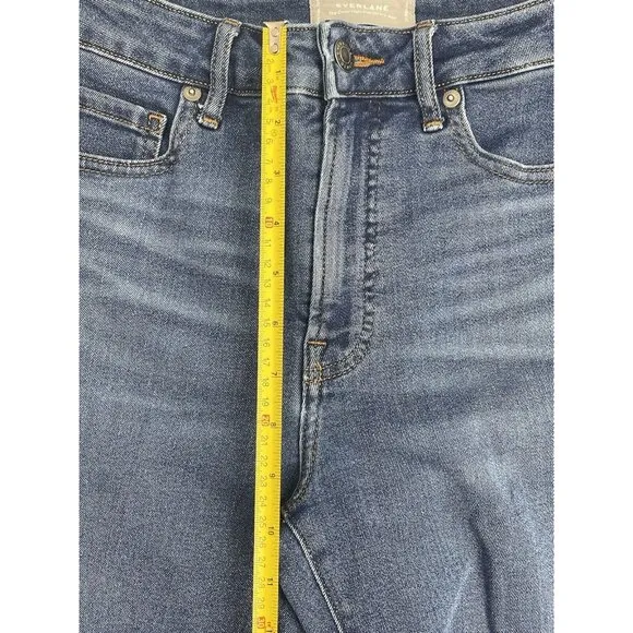 Everlane  Women's The Curvy High-Rise Skinny Jeans Blue Denim Size 27R