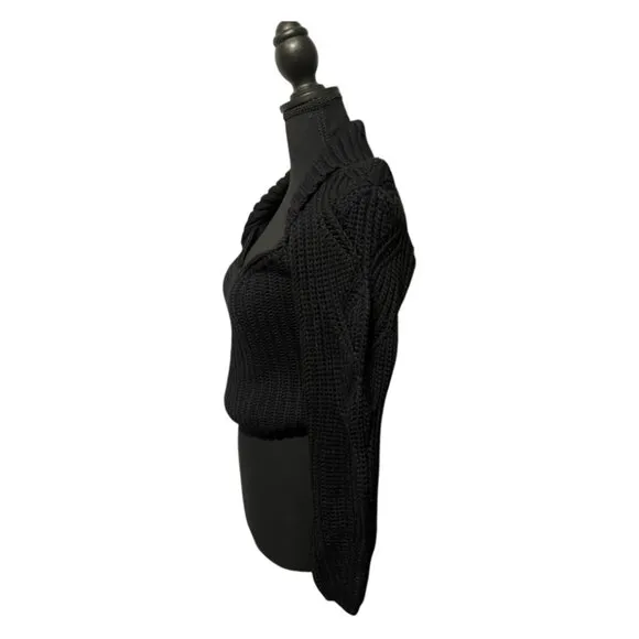Express Ribbed Scoop Neck Long Sleeve Sweater
