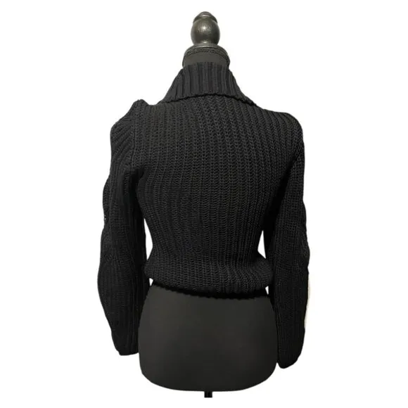 Express Ribbed Scoop Neck Long Sleeve Sweater