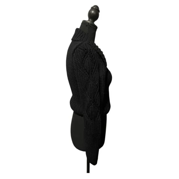 Express Ribbed Scoop Neck Long Sleeve Sweater