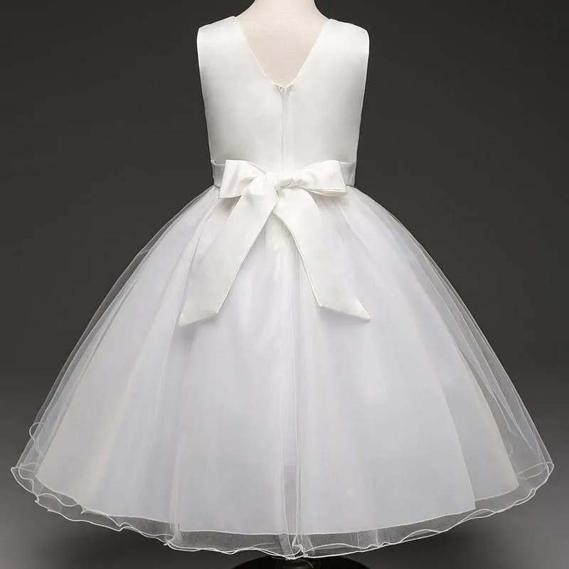 Fancy Girls Dresses Christmas or Wedding Dresses 1- 8 Years White