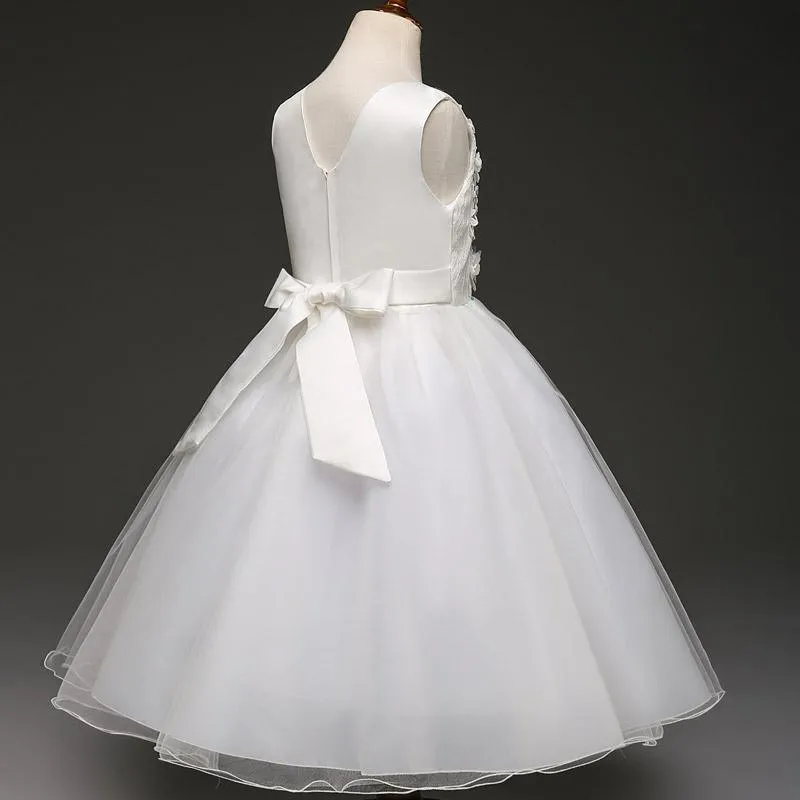 Fancy Girls Dresses Christmas or Wedding Dresses 1- 8 Years White
