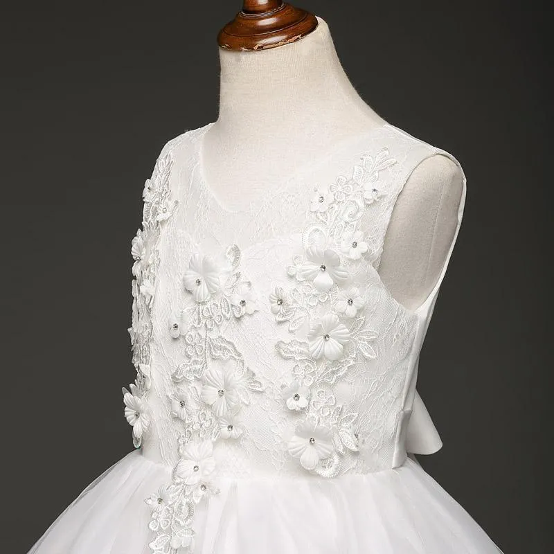 Fancy Girls Dresses Christmas or Wedding Dresses 1- 8 Years White