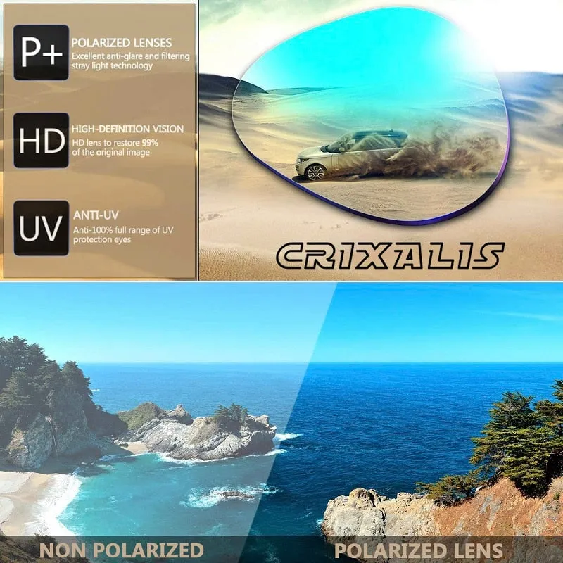 Fashion Polarized Sunglasses For Men Square Oversized Anti Glare Driver Mirror Sun Glasses Women UV400 Goggles Male