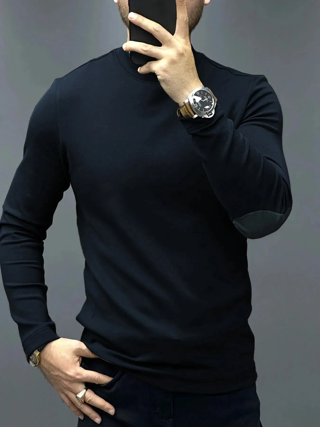 Fitted Long-Sleeve Sweater