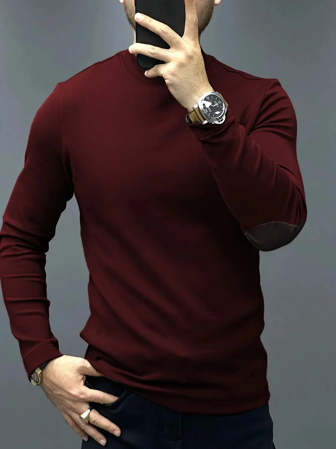Fitted Long-Sleeve Sweater