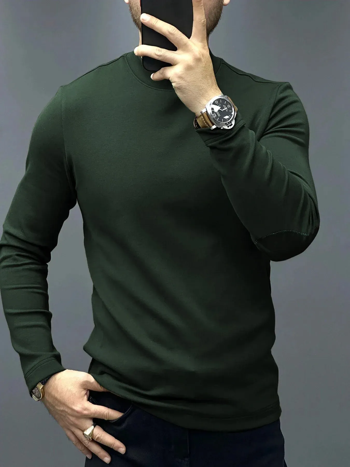 Fitted Long-Sleeve Sweater