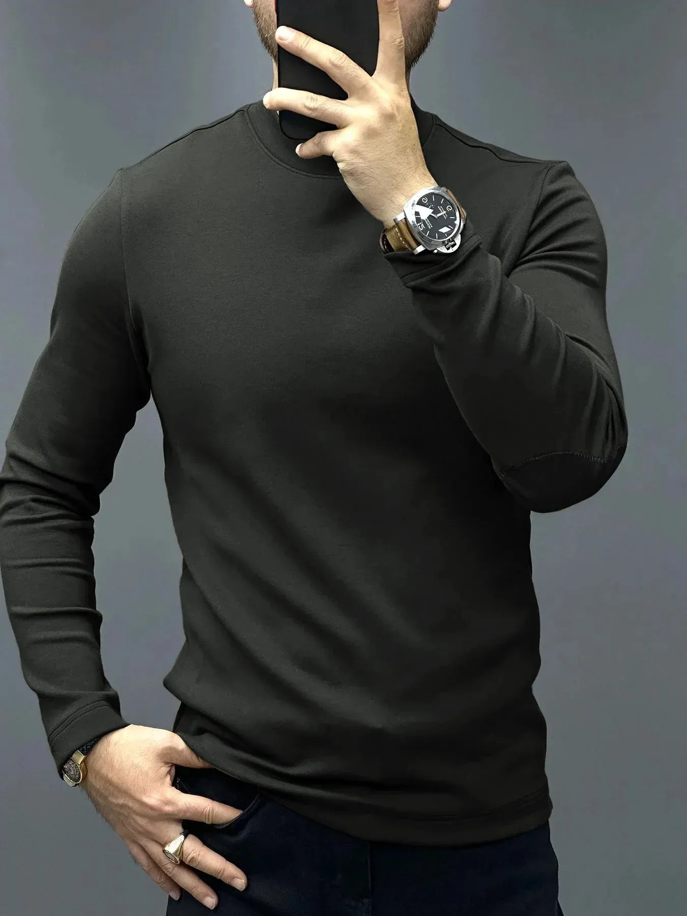 Fitted Long-Sleeve Sweater
