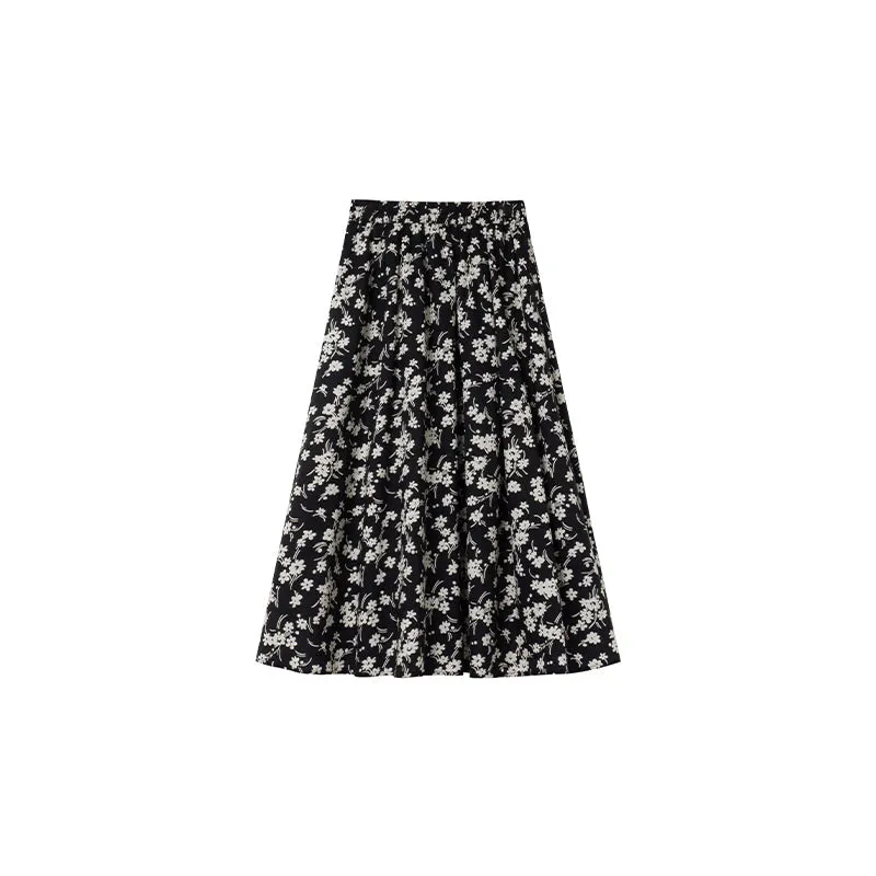 Floral A-line skirt