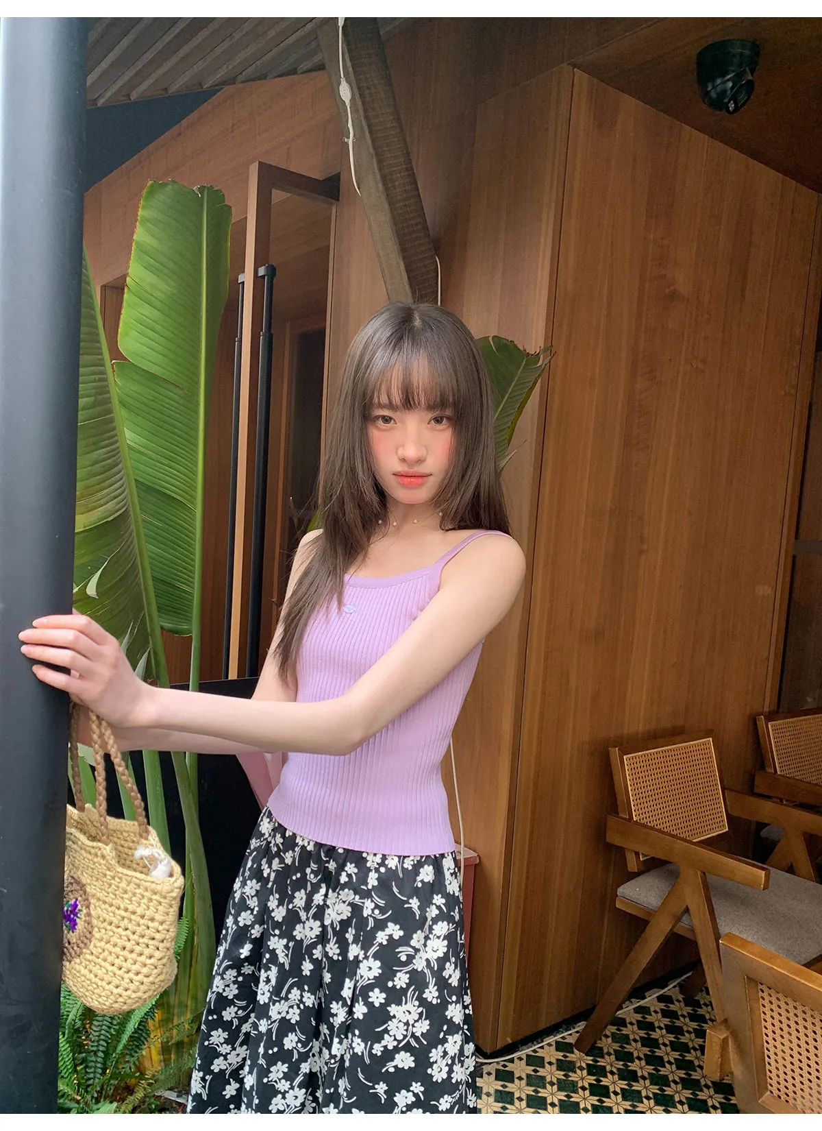 Floral A-line skirt