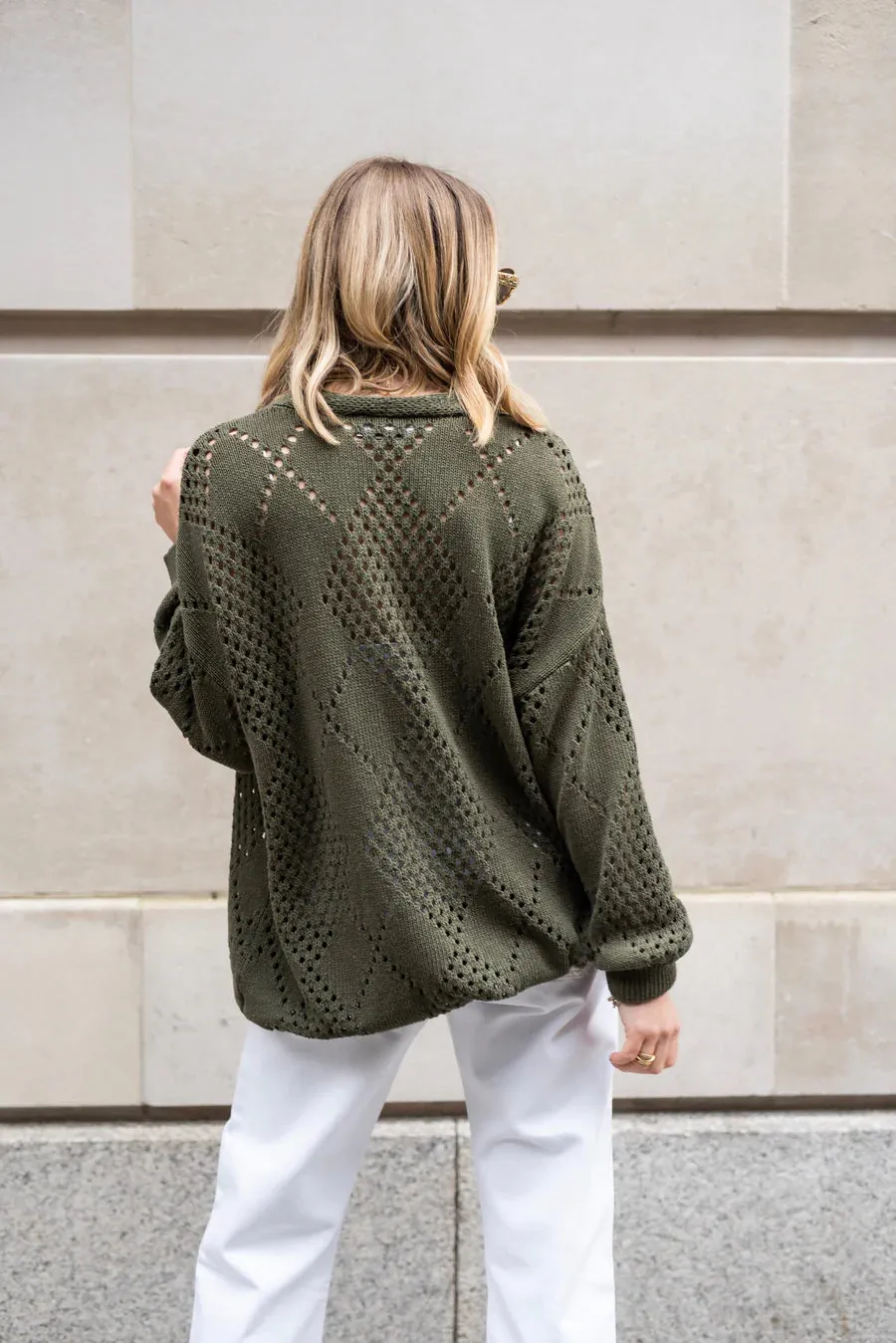 Florence Oversized Cardigan - Khaki