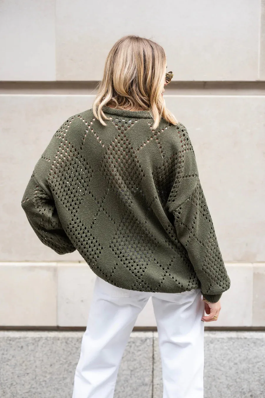 Florence Oversized Cardigan - Khaki