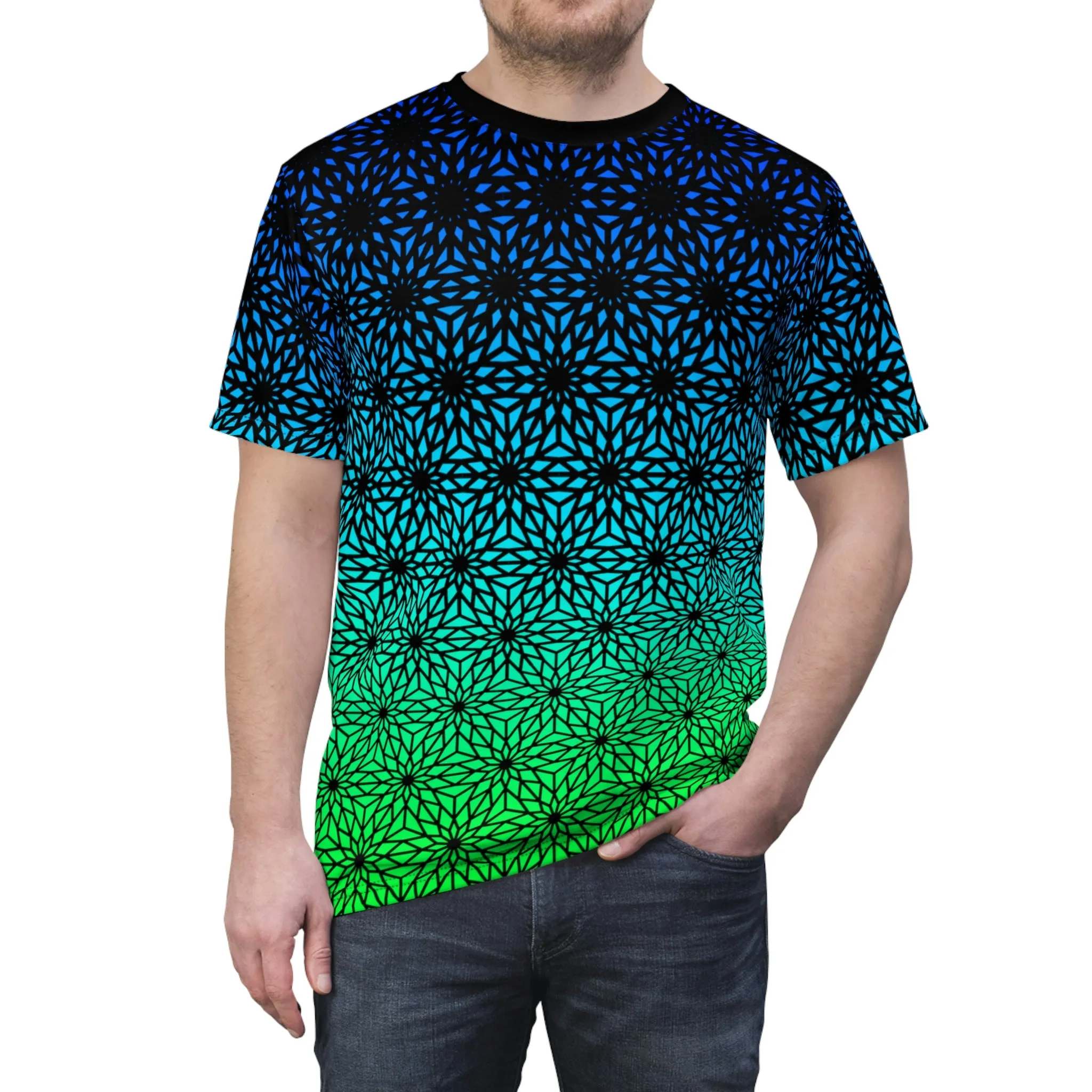 Fractal Flower Unisex AOP Cut & Sew Tee