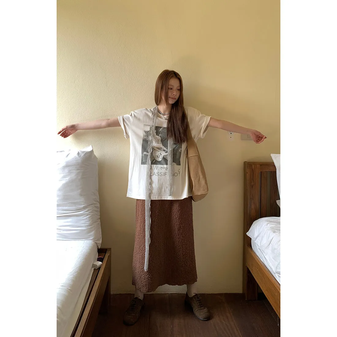 french pleated  skirt
