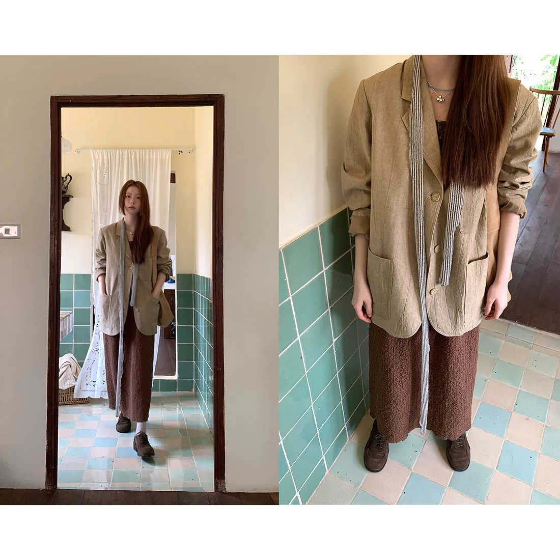 french pleated  skirt