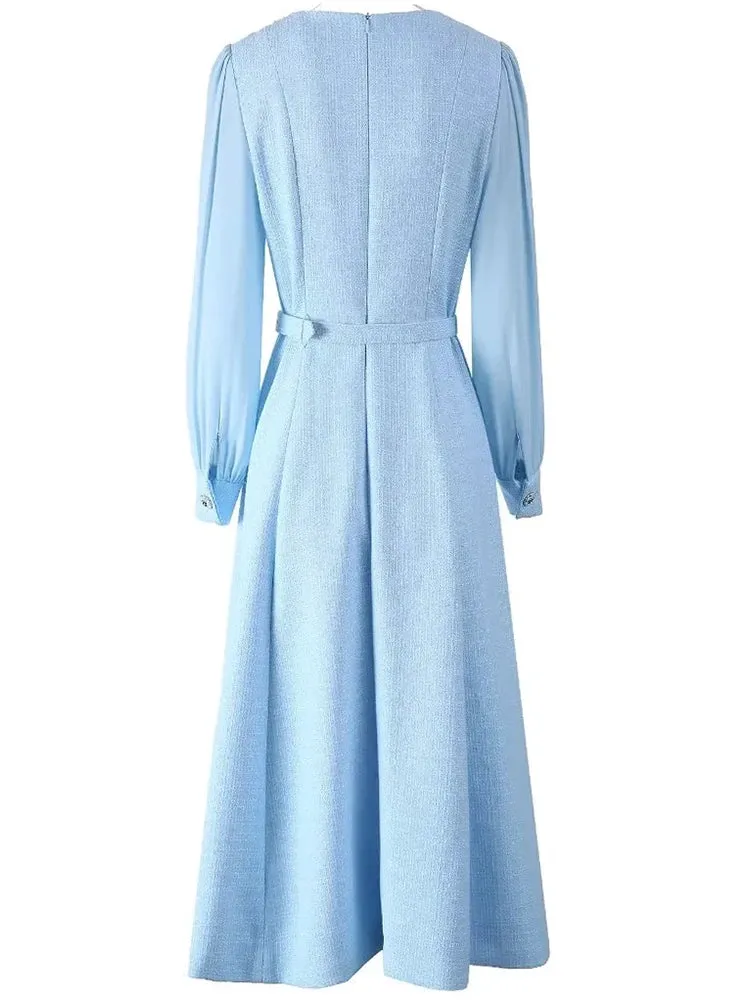 Frida Single Breasted Tweed Dress