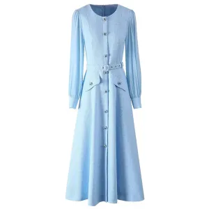 Frida Single Breasted Tweed Dress