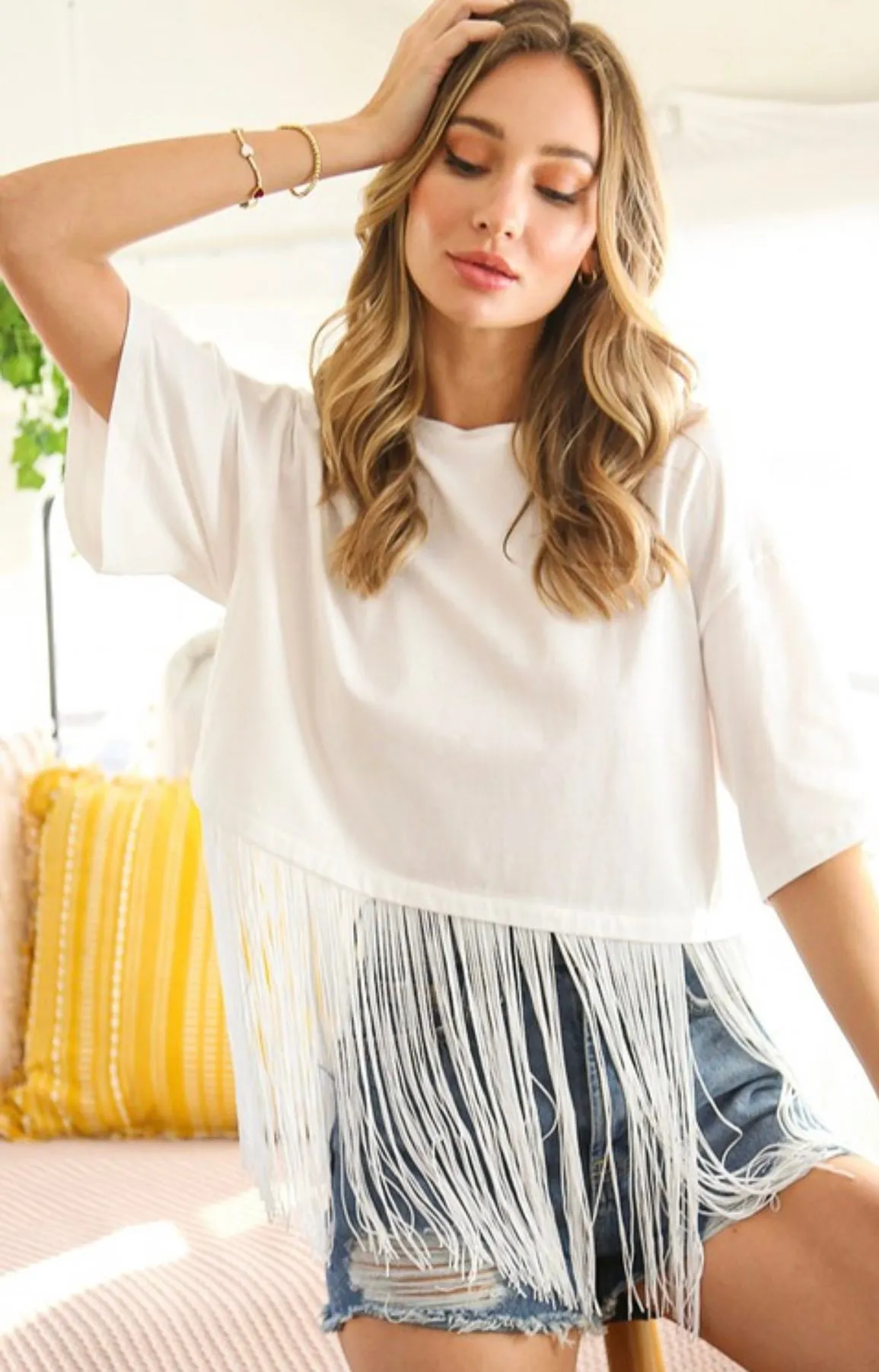 Fringe Top Off White