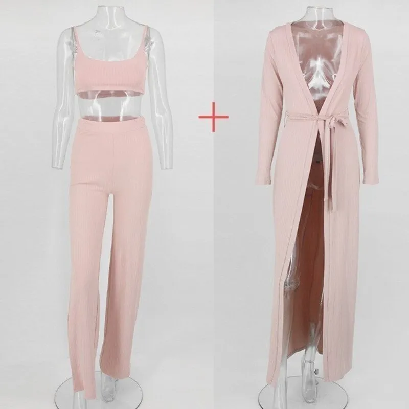 Full Length 3 Piece Sets Women Outfits