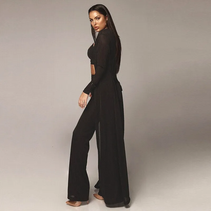 Full Length 3 Piece Sets Women Outfits