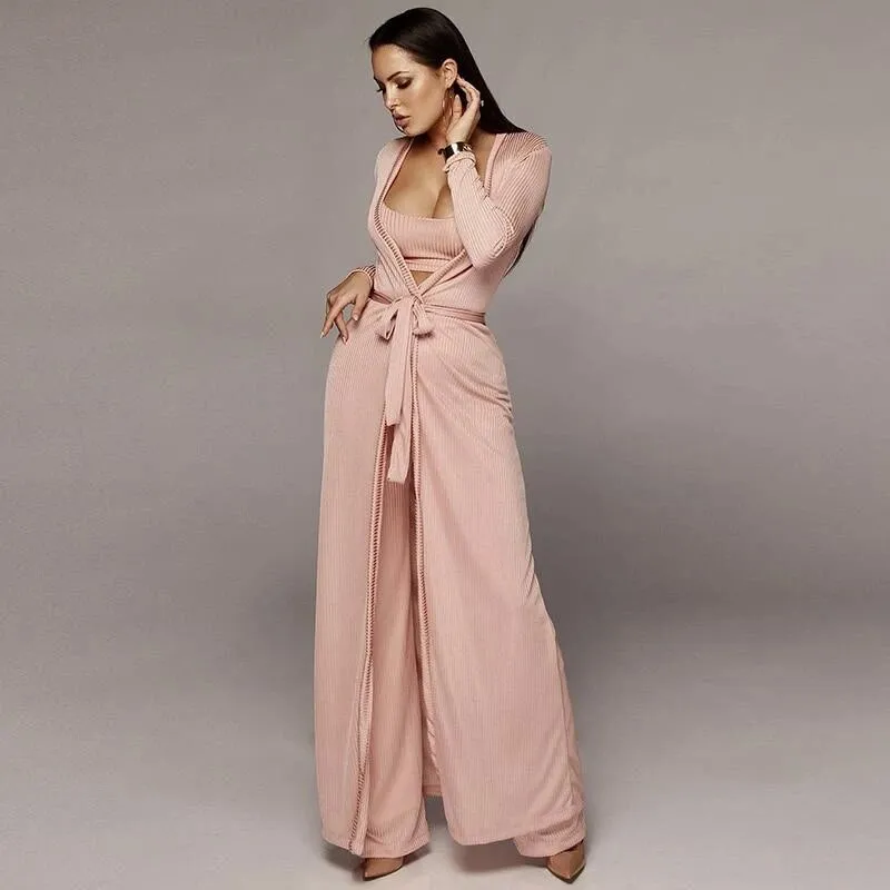 Full Length 3 Piece Sets Women Outfits