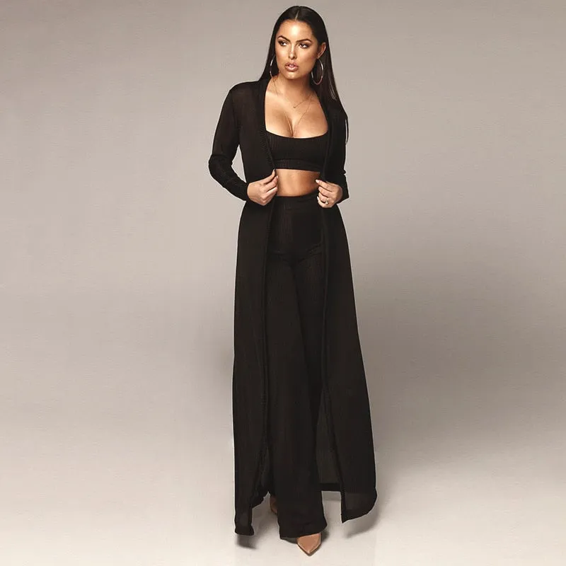 Full Length 3 Piece Sets Women Outfits