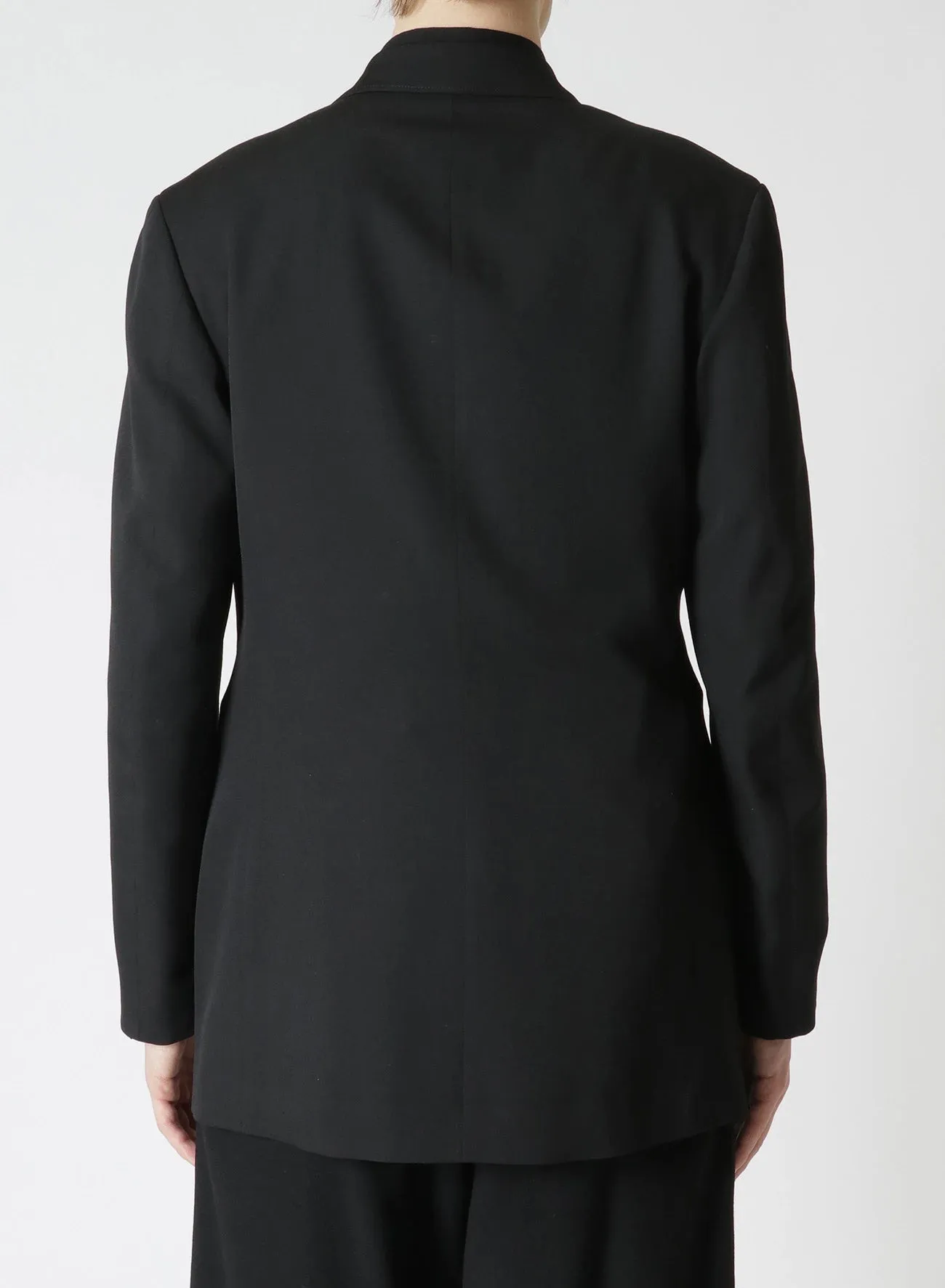 GABARDINE DOUBLE LAPEL JACKET