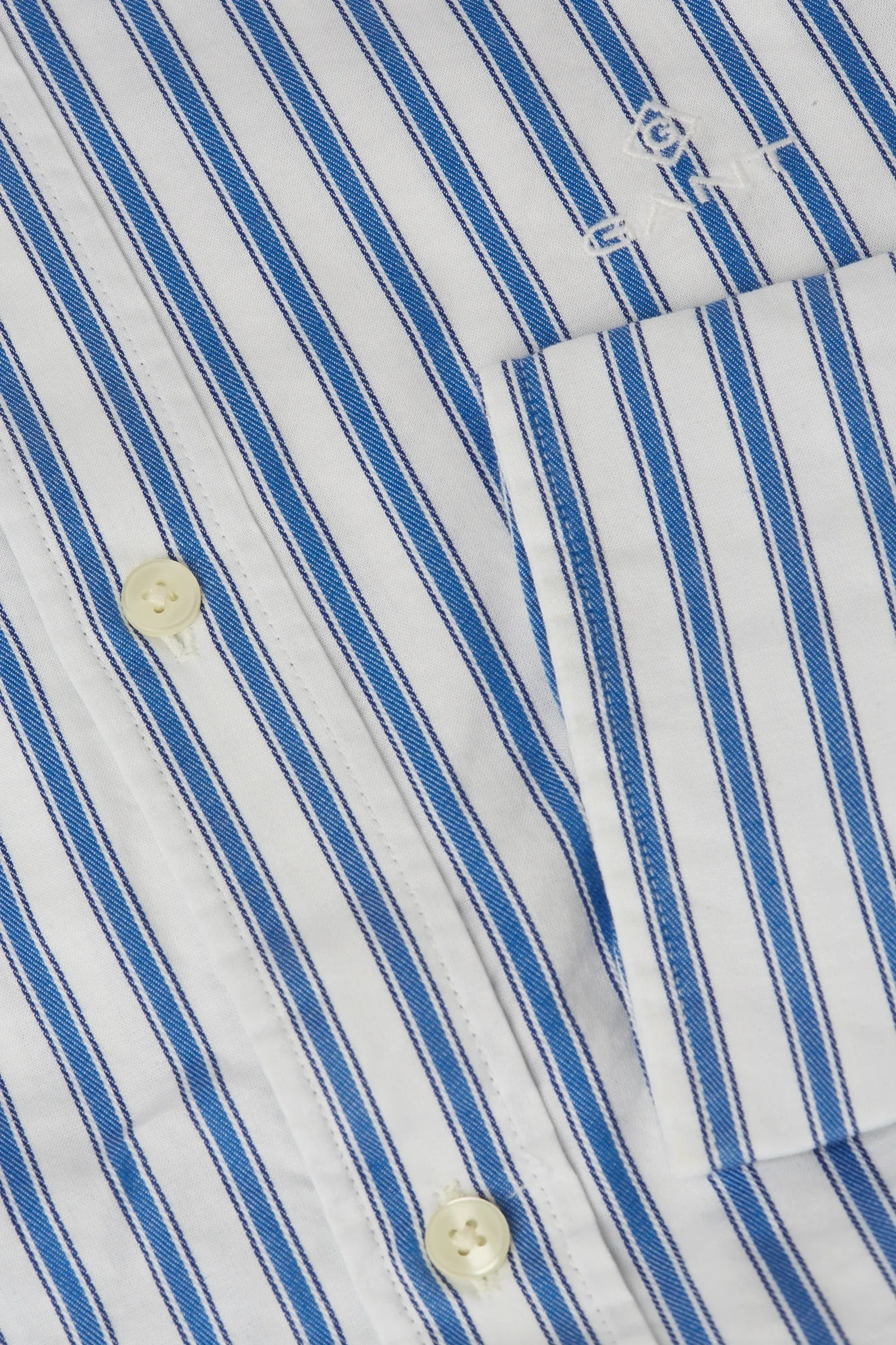 GANT Blue Lagoon Tech Prep Textured Stripe Slim Button Down 3008322 Size M NWT