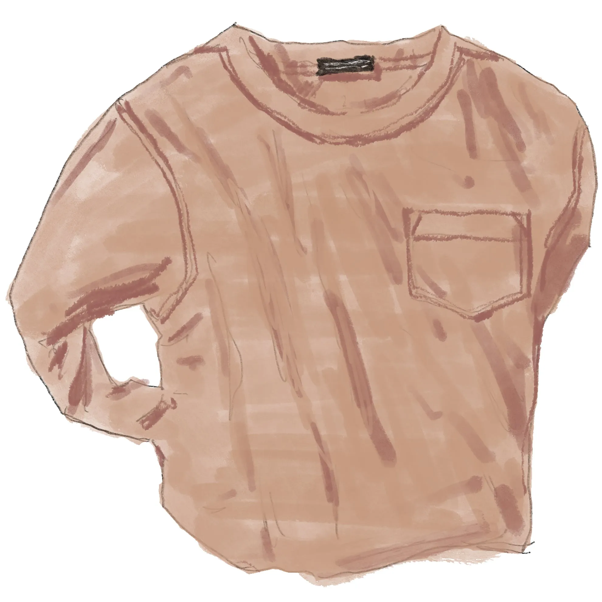 Garment-Dyed Vintage Long Sleeve T-Shirt